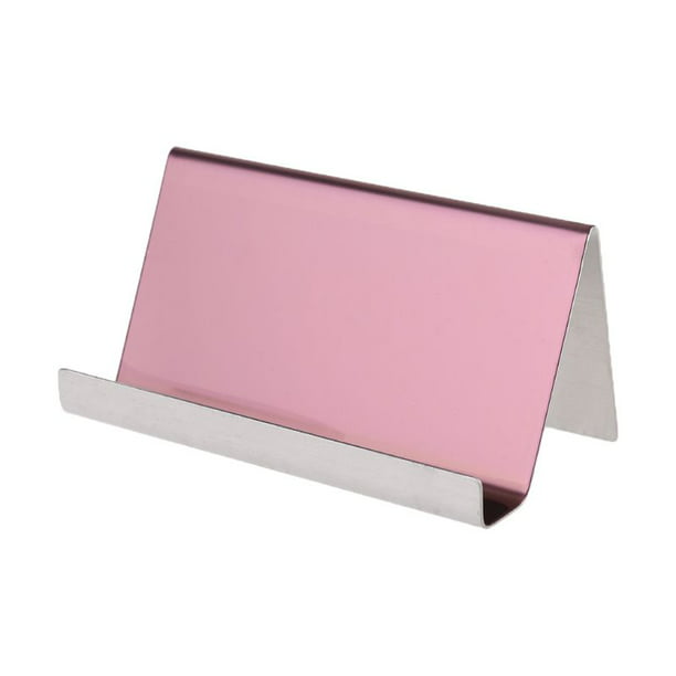 Stainless Steel Office Business Card Holder Name Card Stand Display